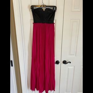 Faux Leather And Pink Dress